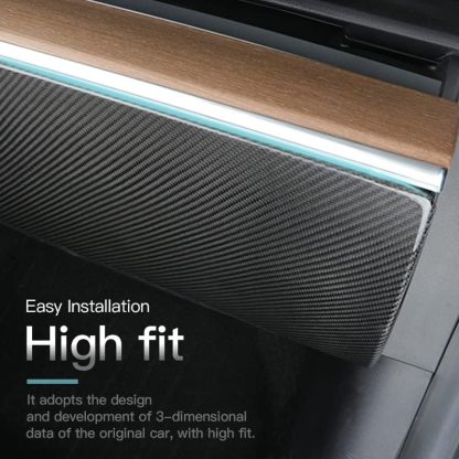 Teslula Carbon Glove Box Cover for Tesla Model 3/Y - Dry Fiber Overlay