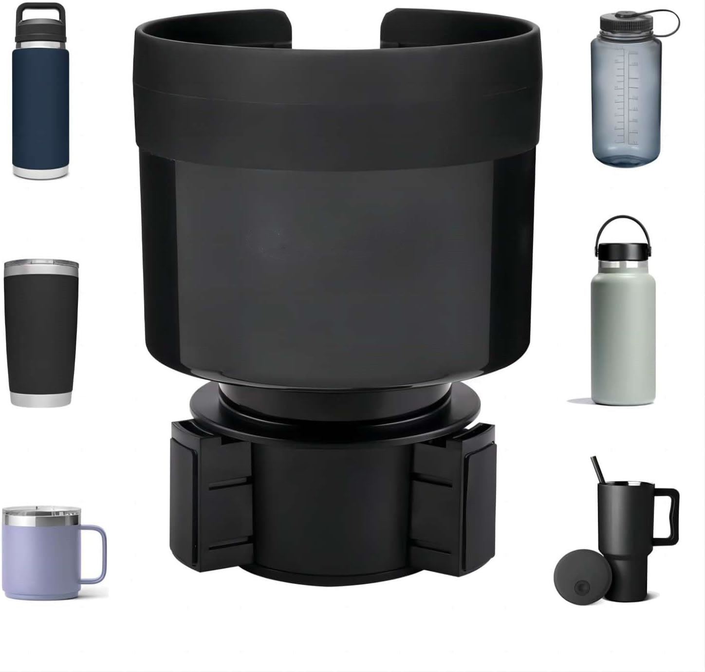 Teslula Cup Holder Expander for Tesla - Adjustable Large Bottle Adapter