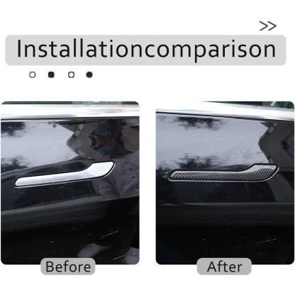 Teslula Carbon Door Handle Covers for Tesla Model 3/Y-Carbon Fiber Exterior Mods