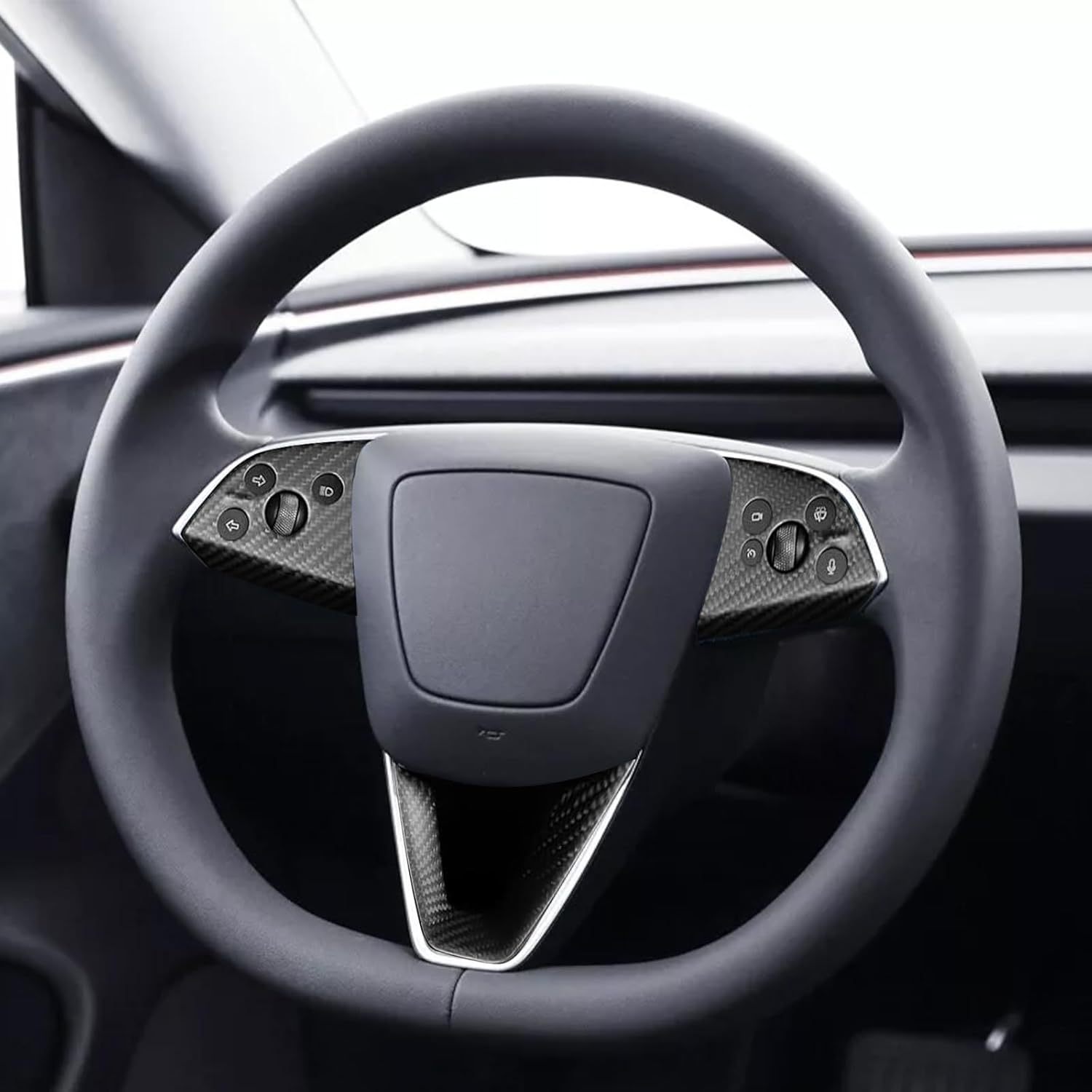 Teslula Carbon Steering Trim for Tesla Model 3 Highland 2024+