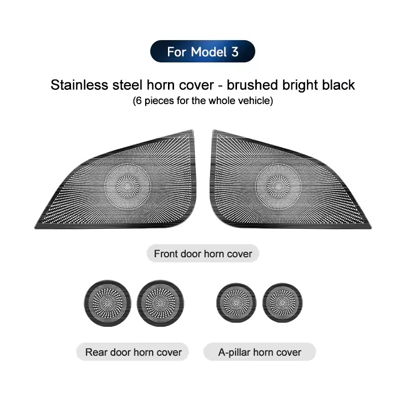 Teslula | Tesla Model 3 Speaker Covers | Audio Grilles & Decorative Pads