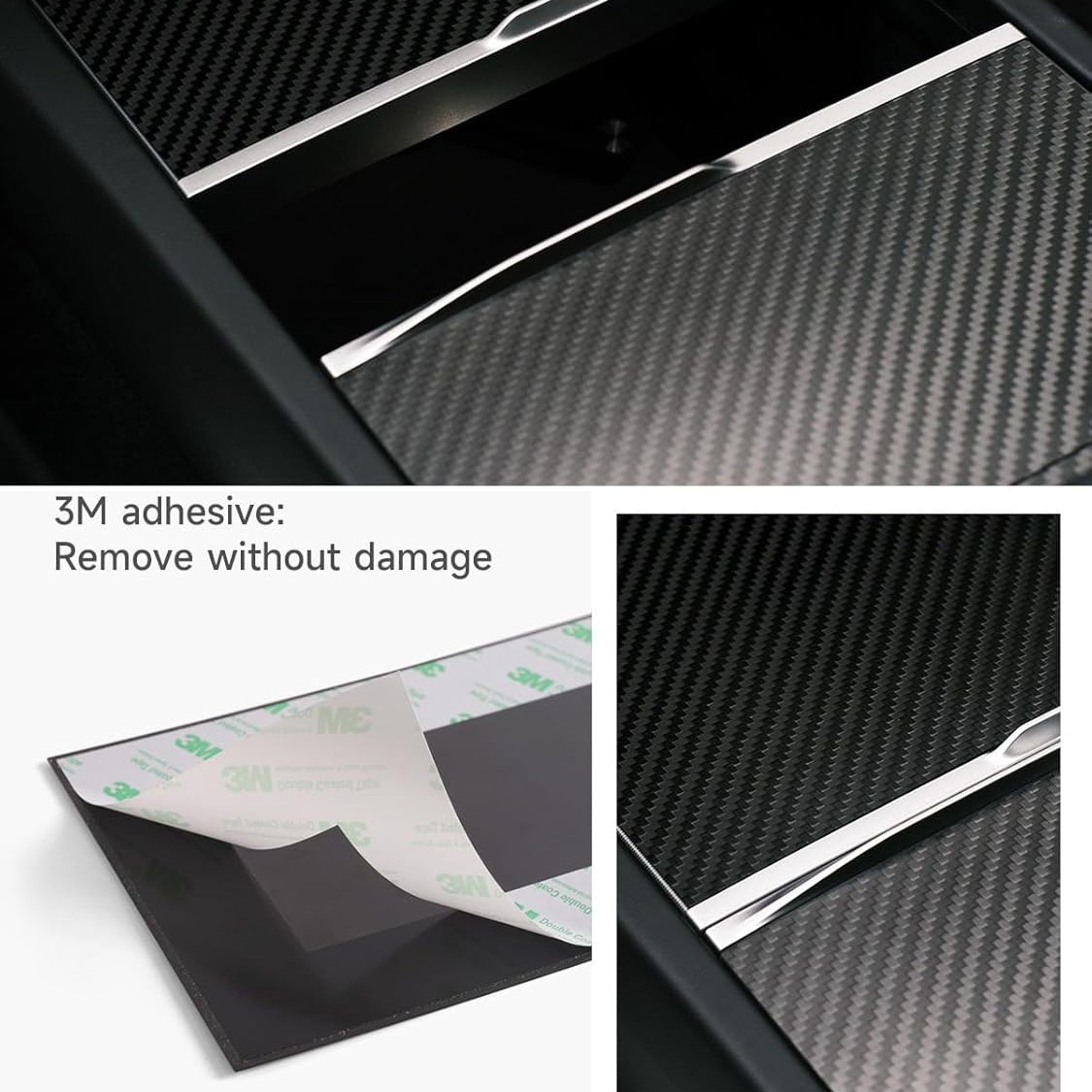 Teslula Real Carbon Console for Tesla Model 3 Highland - OEM Fit