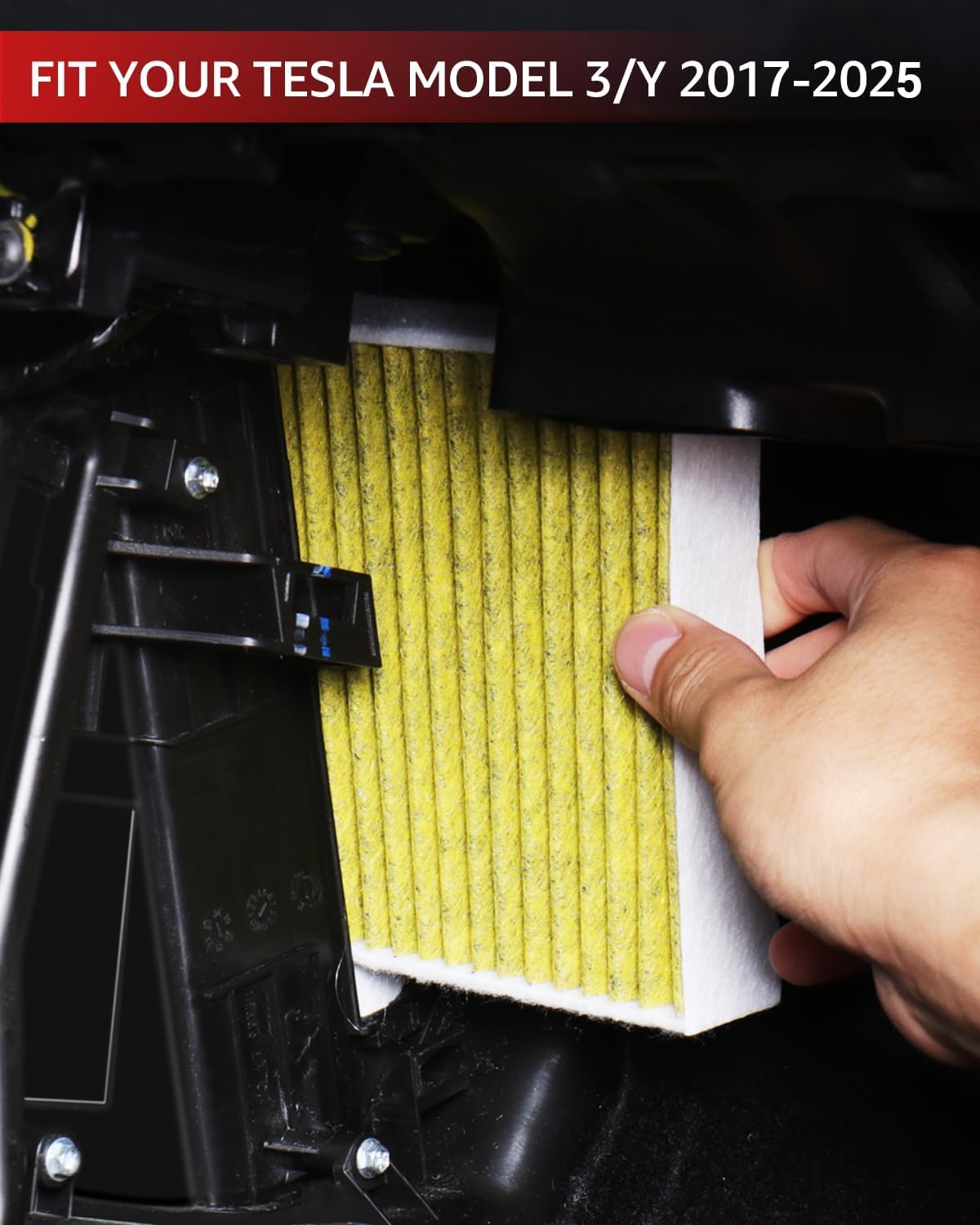 Teslula Cabin Air Filter for Tesla Model 3/Y - HEPA Carbon Replacement