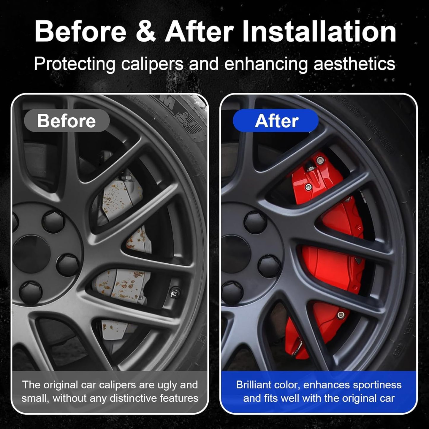 Teslula Brake Caliper Covers for Tesla Model 3/Highland-18/19"Wheels