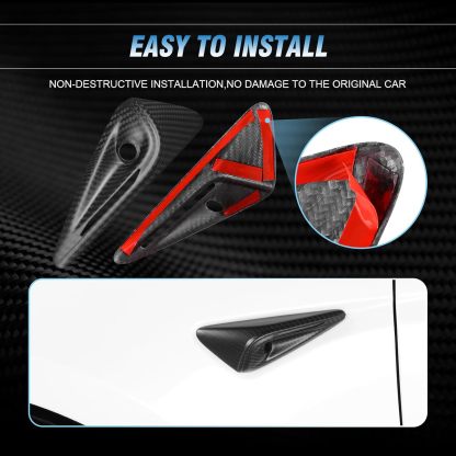 Teslula Carbon Side Camera Covers for Tesla Model3/Y-Carbon fiber Mods