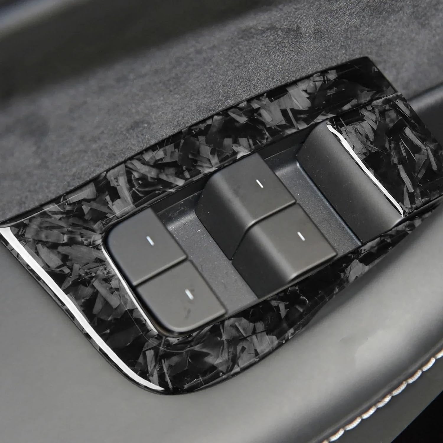 Teslula Carbon Window Switch Covers for Tesla Model 3 Highland/Y Juniper - 10PC Interior Set