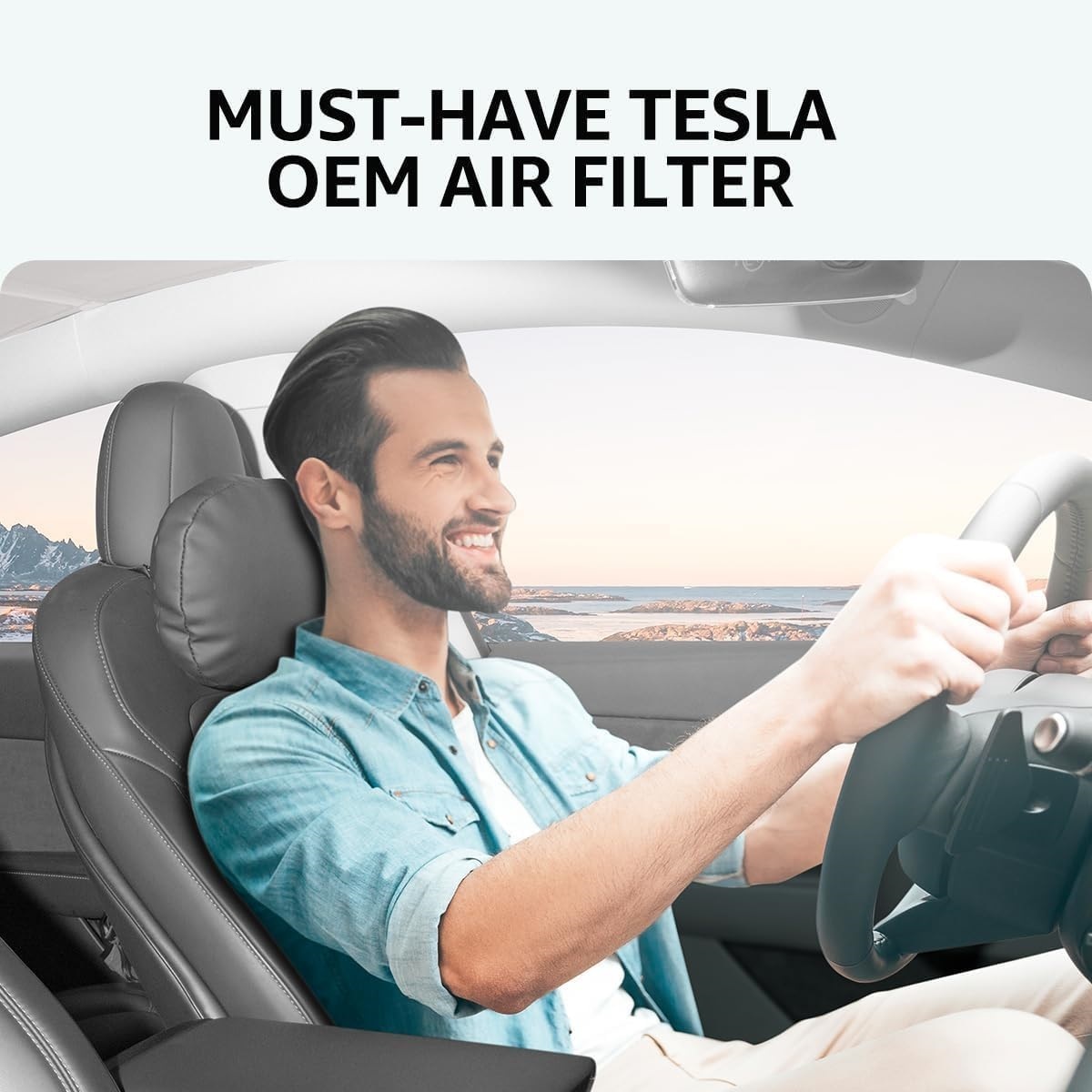 Teslula Cabin Air Filter for Tesla Model 3/Y - HEPA Carbon Replacement