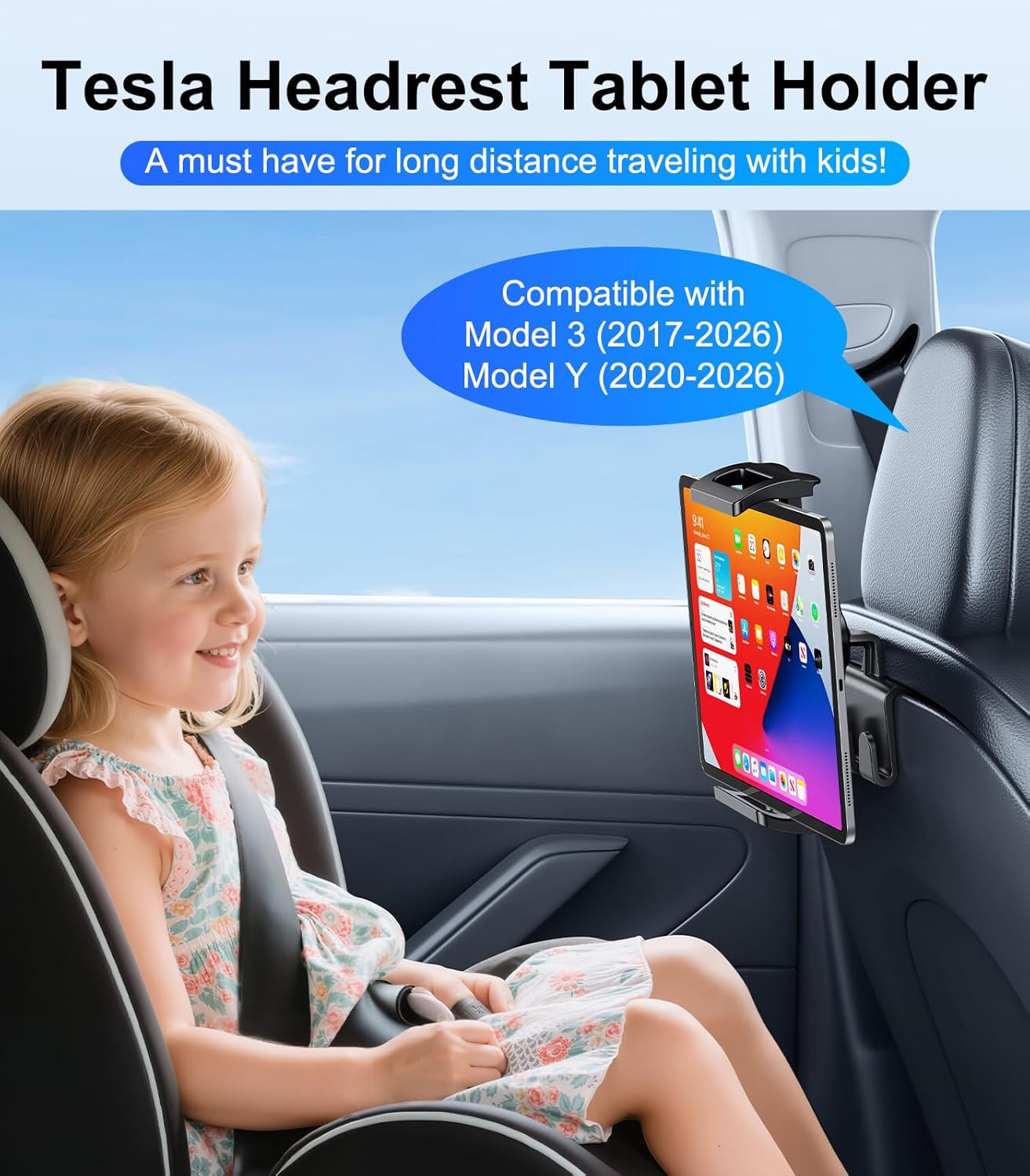 Teslula Seat Back Hook for Tesla - Tablet Holder & Bag Hooks