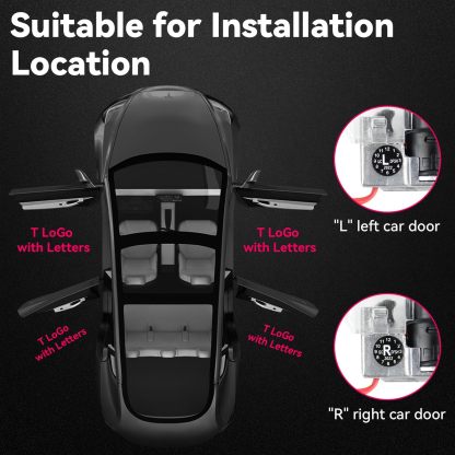 Teslula LED Puddle Lights for Tesla - Logo Projector Door Lights