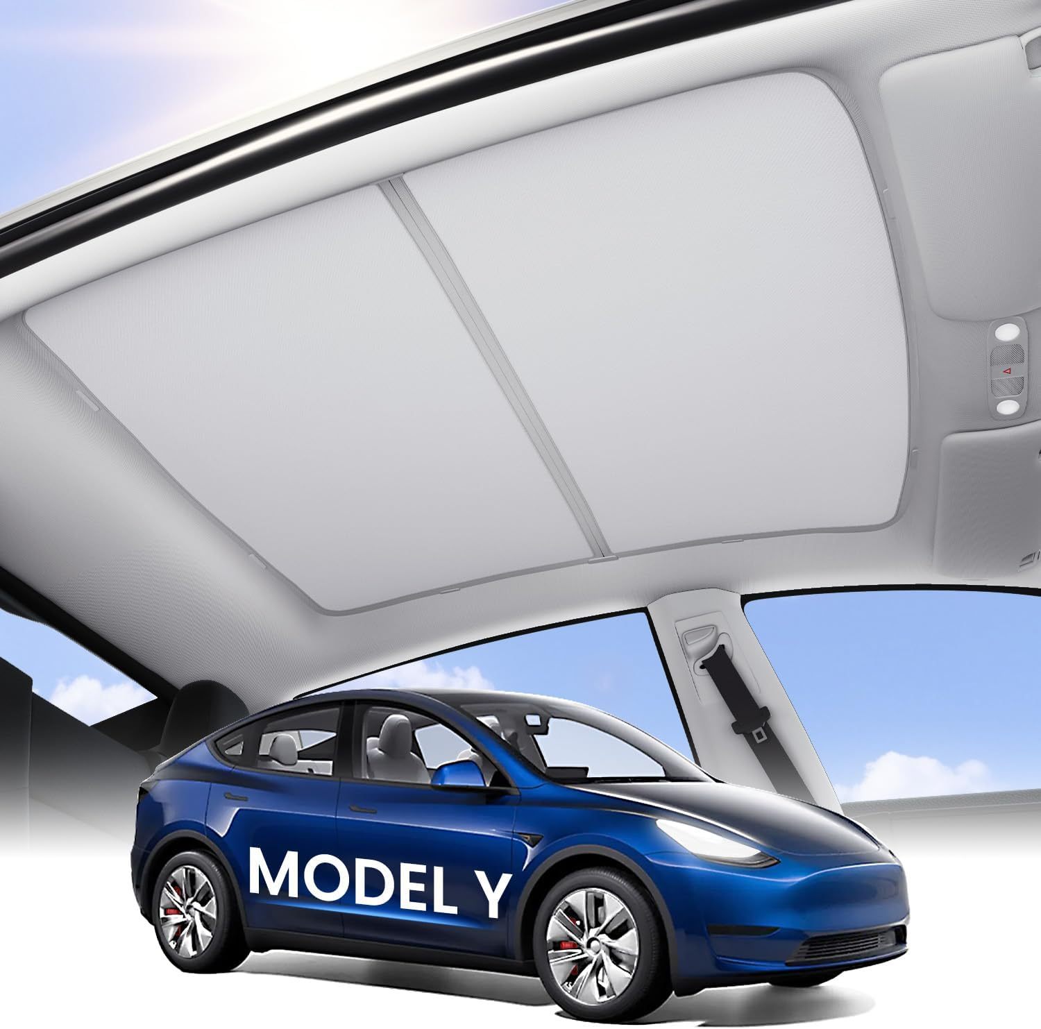 Teslula Magnetic Sunshade for Tesla Model 3/Y - Instant Cooling Cover