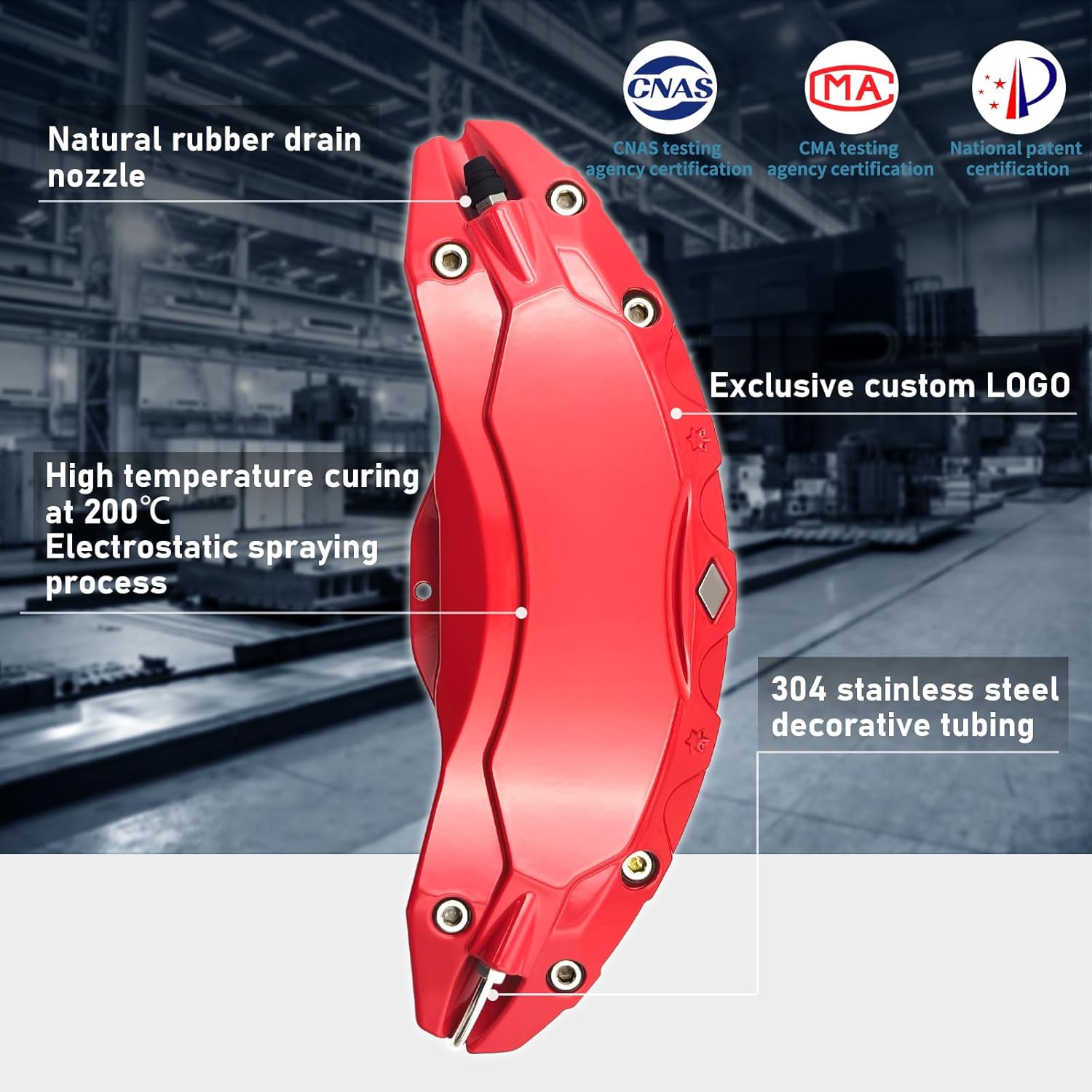 Teslula Aluminum Brake Caliper Covers for Tesla Model S/X 2018-2025