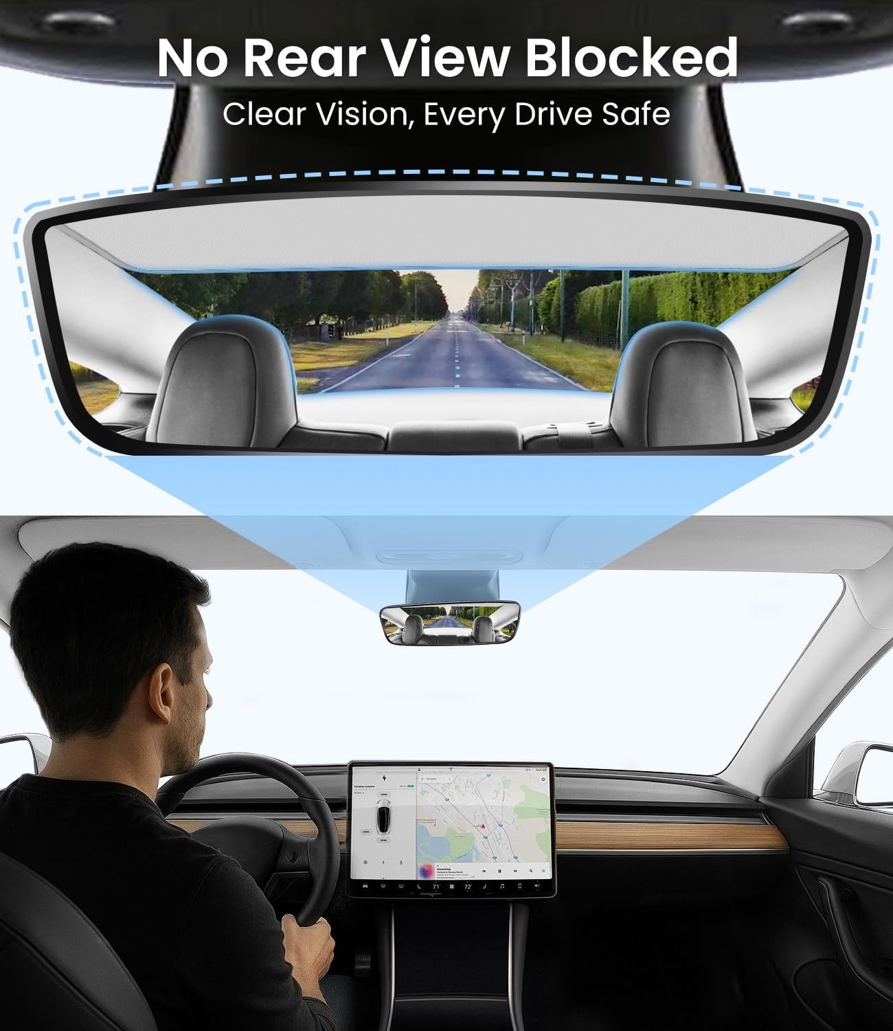 Teslula Magnetic Sunshade for Tesla Model 3/Y - Instant Cooling Cover