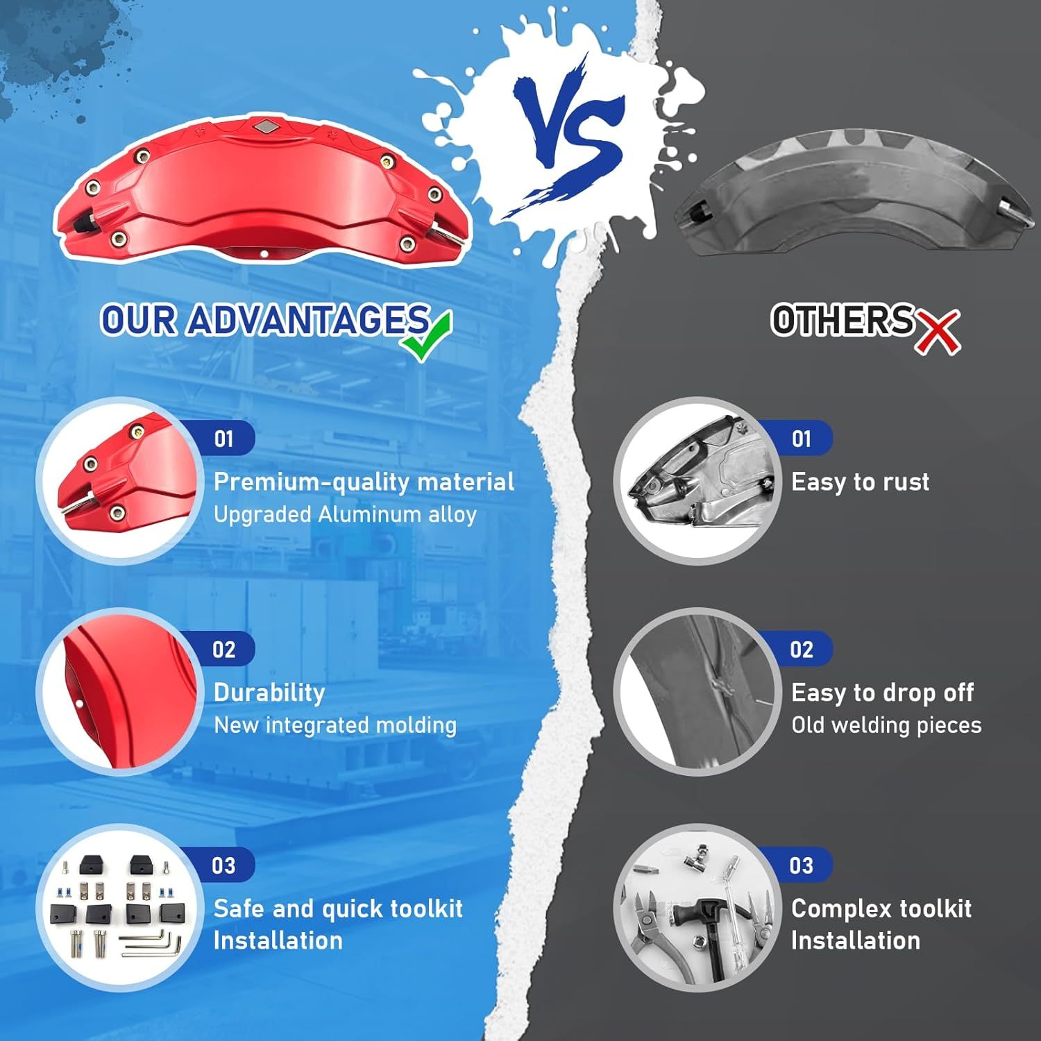 Teslula Aluminum Brake Caliper Covers for Tesla Model S/X 2018-2025