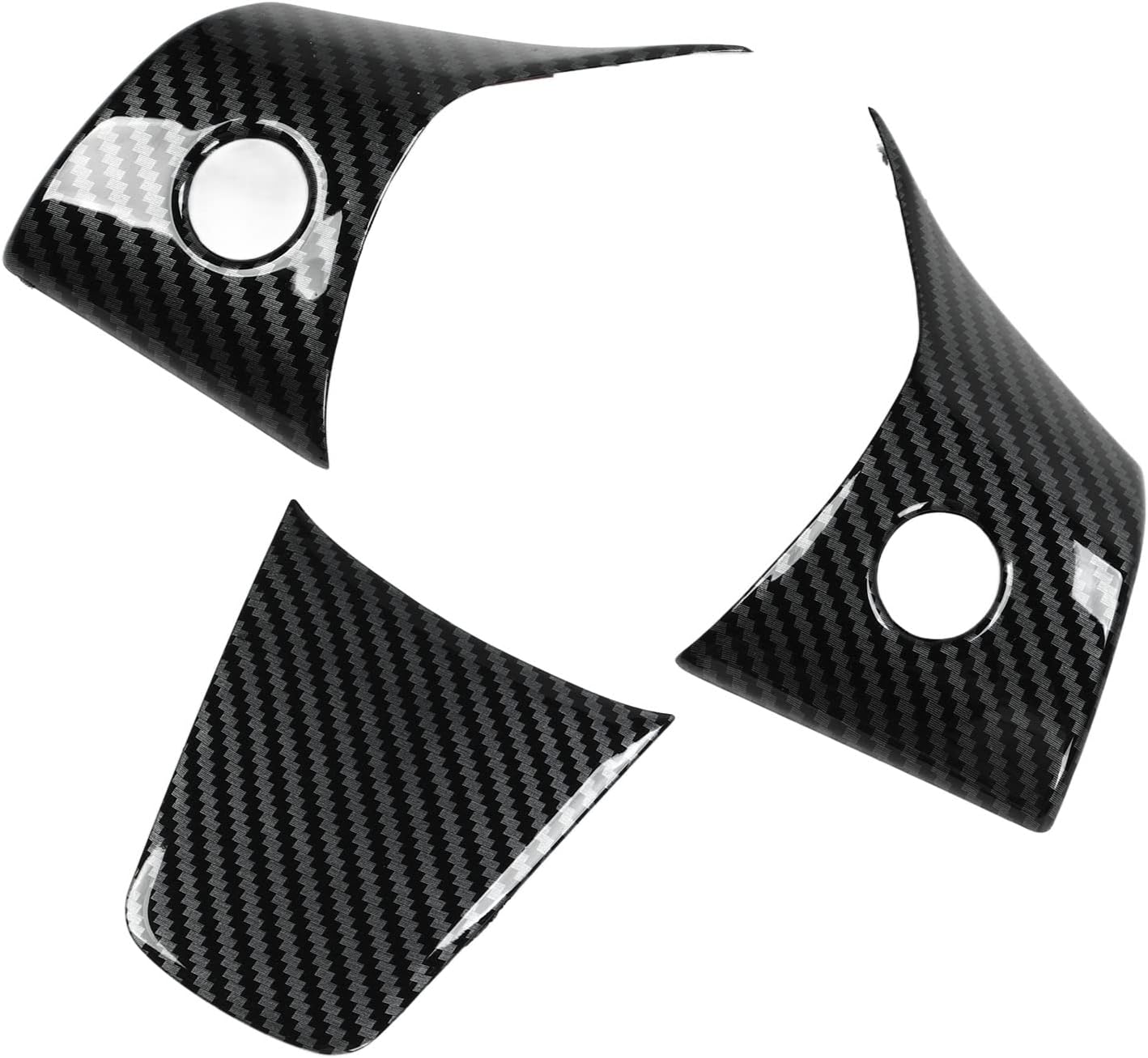 Teslula Carbon Steering Trim for Tesla Model 3/Y-Carbon Fiber Interior Mods