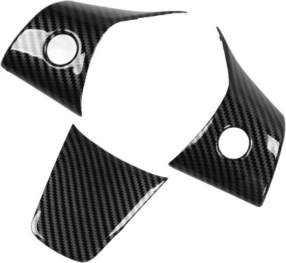 Teslula Carbon Steering Trim for Tesla Model 3/Y-Carbon Fiber Interior Mods