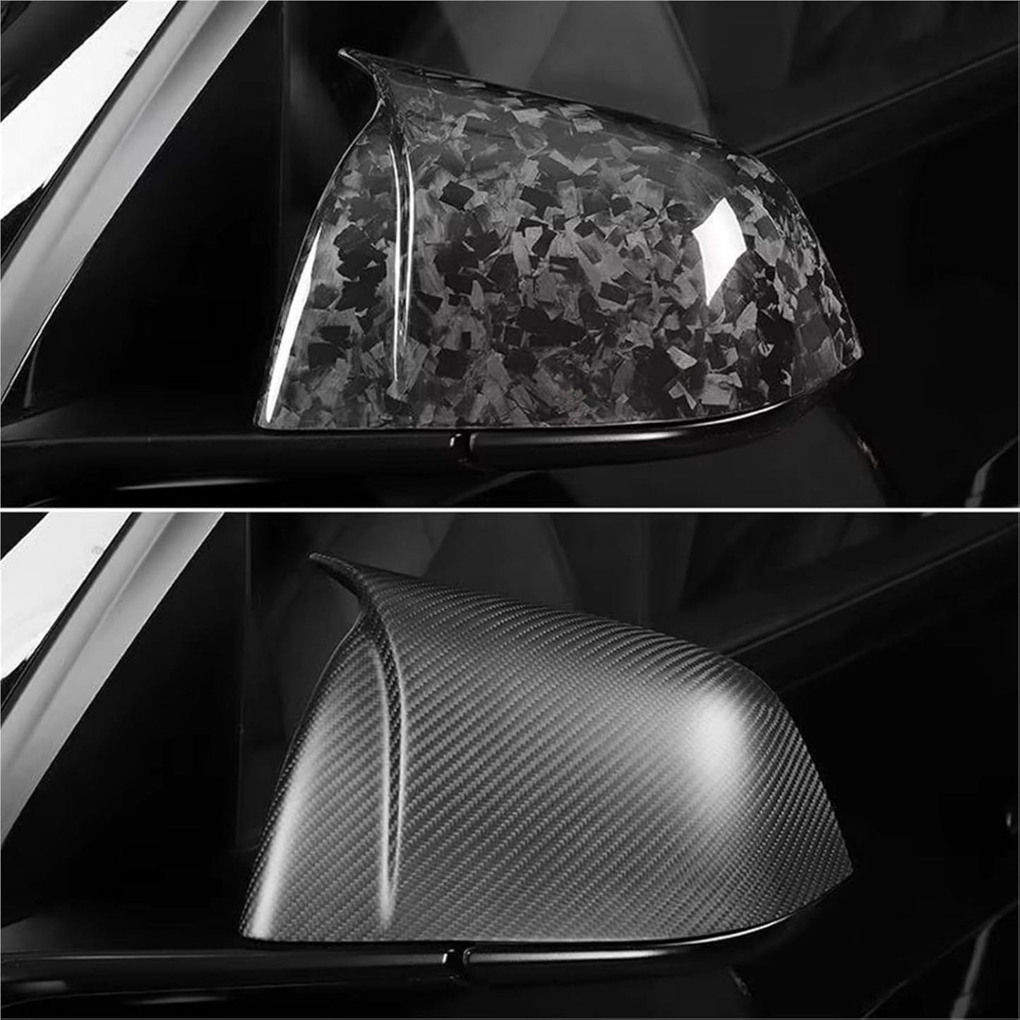Teslula Carbon Mirror Caps for Tesla Model 3/Y - Carbon Fiber Exterior Mods