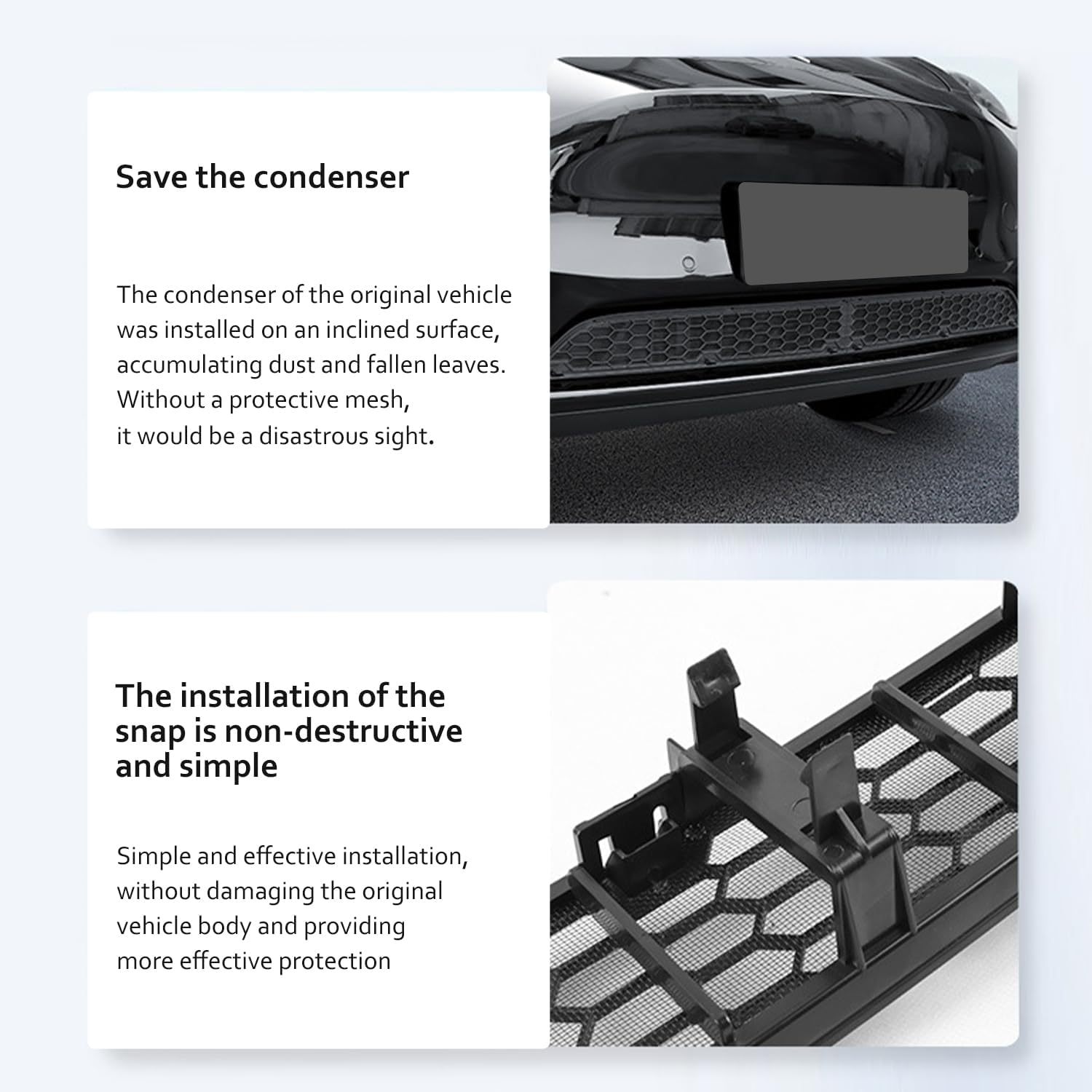 Teslula Front Bumper Grille Guard for Tesla Model 3/Y - Insect & Debris Protection