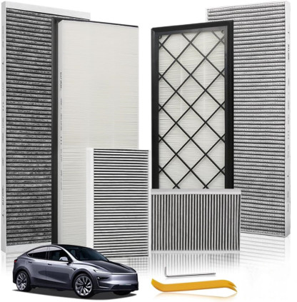 Teslula HEPA Carbon Air Filter for Tesla Model 3/Y - 5-Layer Purification