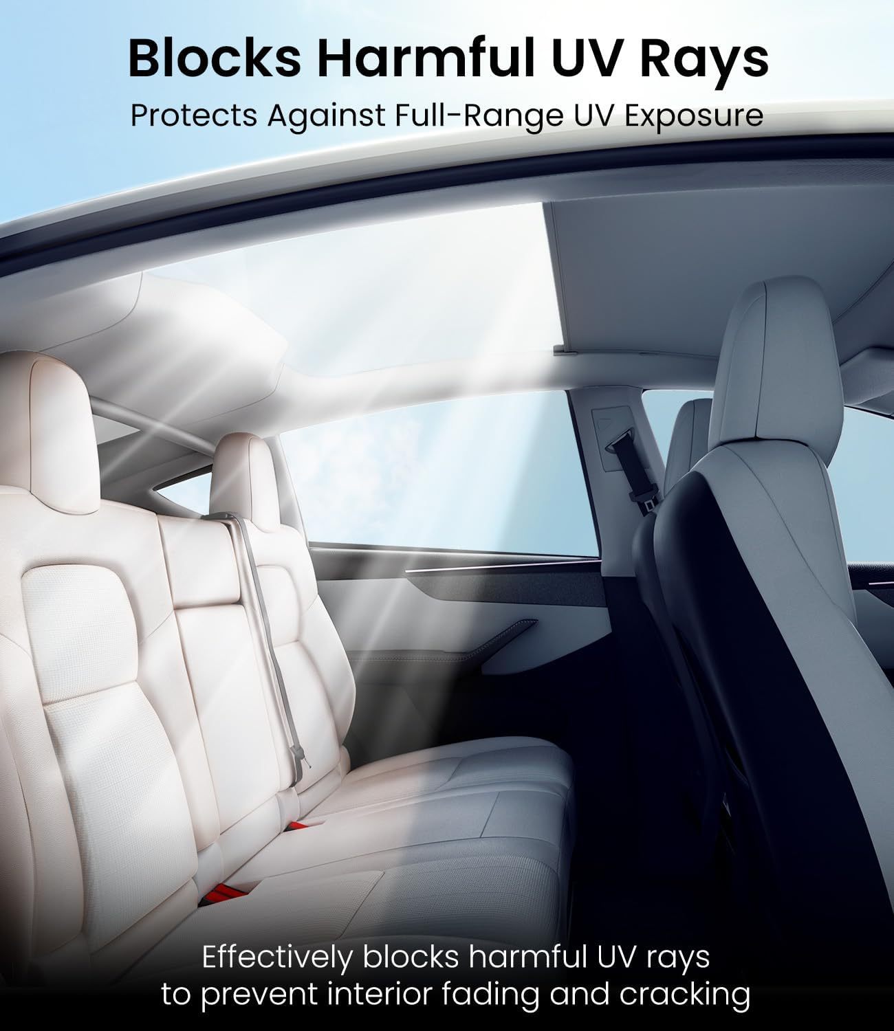 Teslula Magnetic Sunshade for Tesla Model 3/Y - Instant Cooling Cover