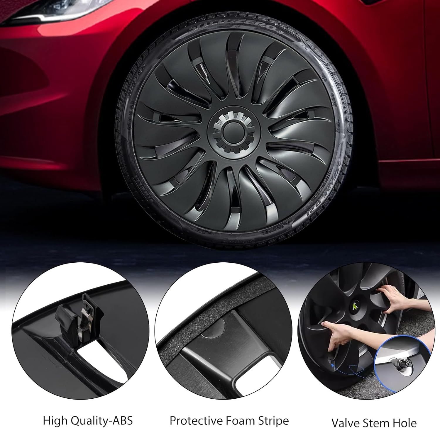 Teslula 19″ 20″ Uberturbine/Gemini Wheel Covers for Tesla Model Y