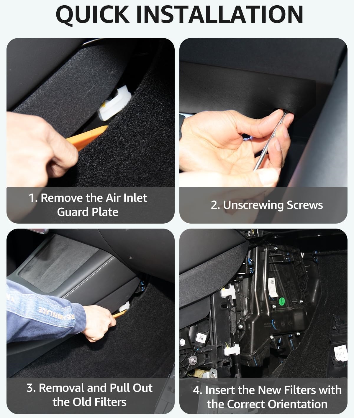 Teslula Cabin Air Filter for Tesla Model 3/Y - HEPA Carbon Replacement
