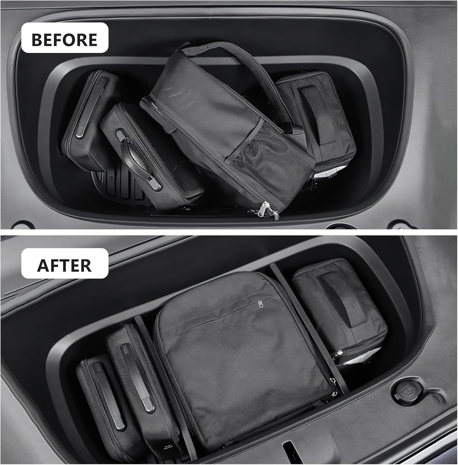 Teslula Front Trunk Organizer for Model Y Juniper-Storage Divider Set