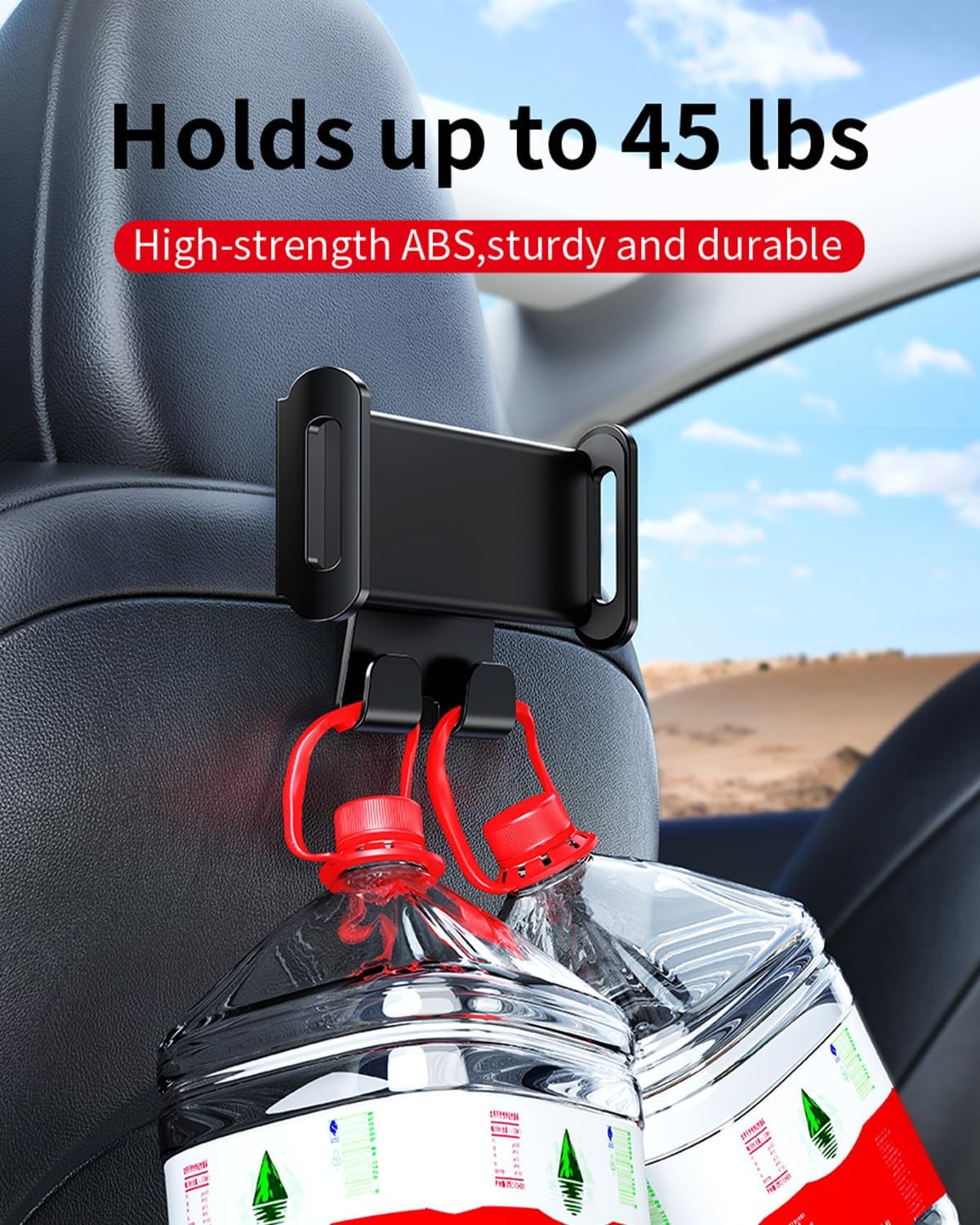 Teslula Seat Back Hook for Tesla - Tablet Holder & Bag Hooks