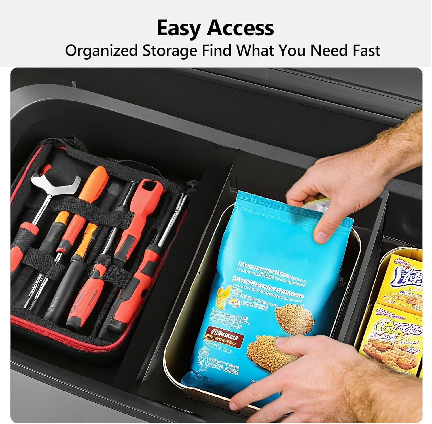 Teslula Front Trunk Organizer for Model Y Juniper-Storage Divider Set