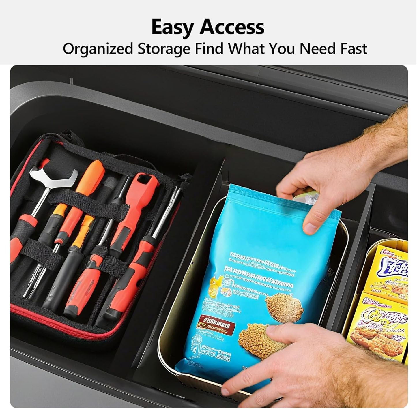 Teslula Front Trunk Organizer for Model Y Juniper-Storage Divider Set