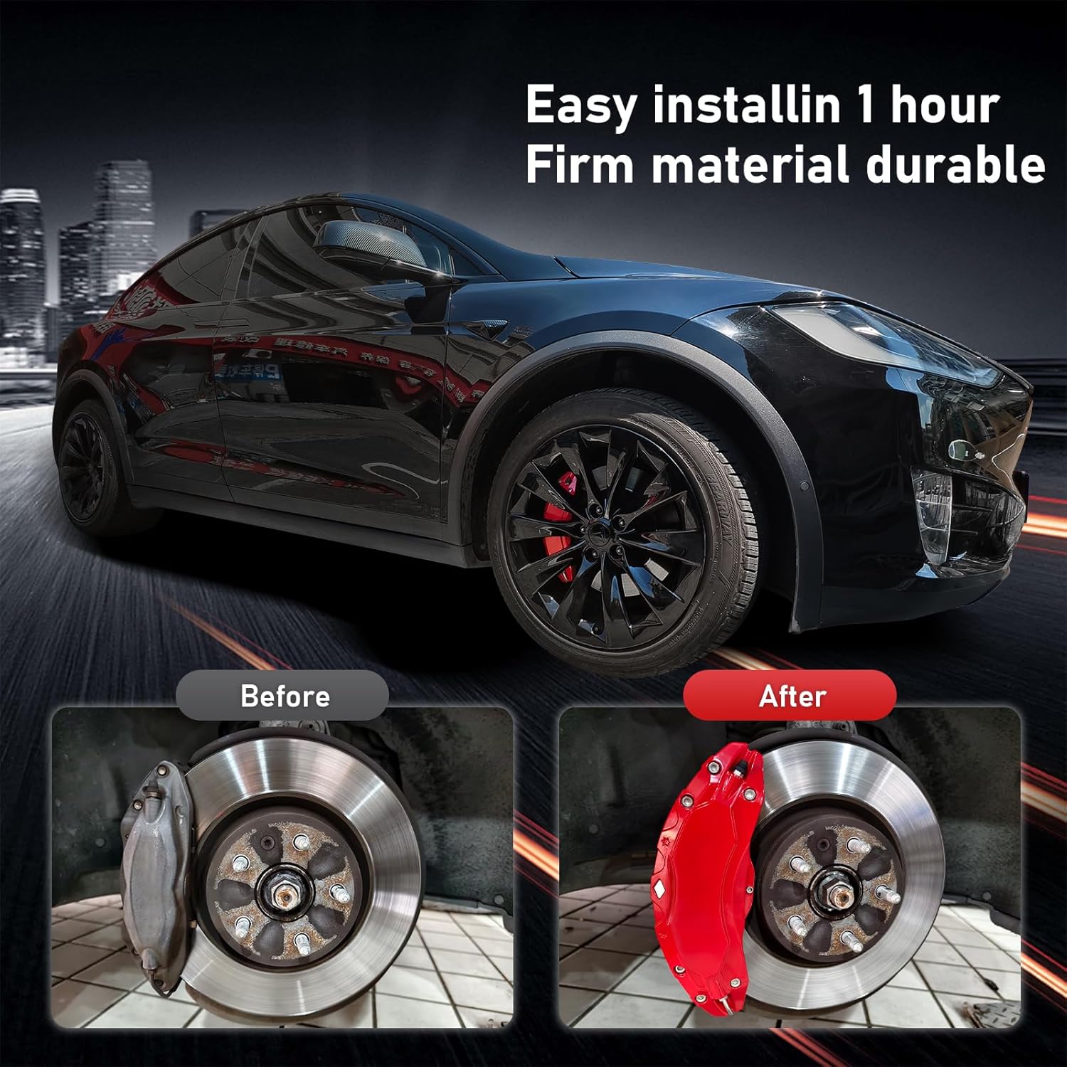 Teslula Aluminum Brake Caliper Covers for Tesla Model S/X 2018-2025