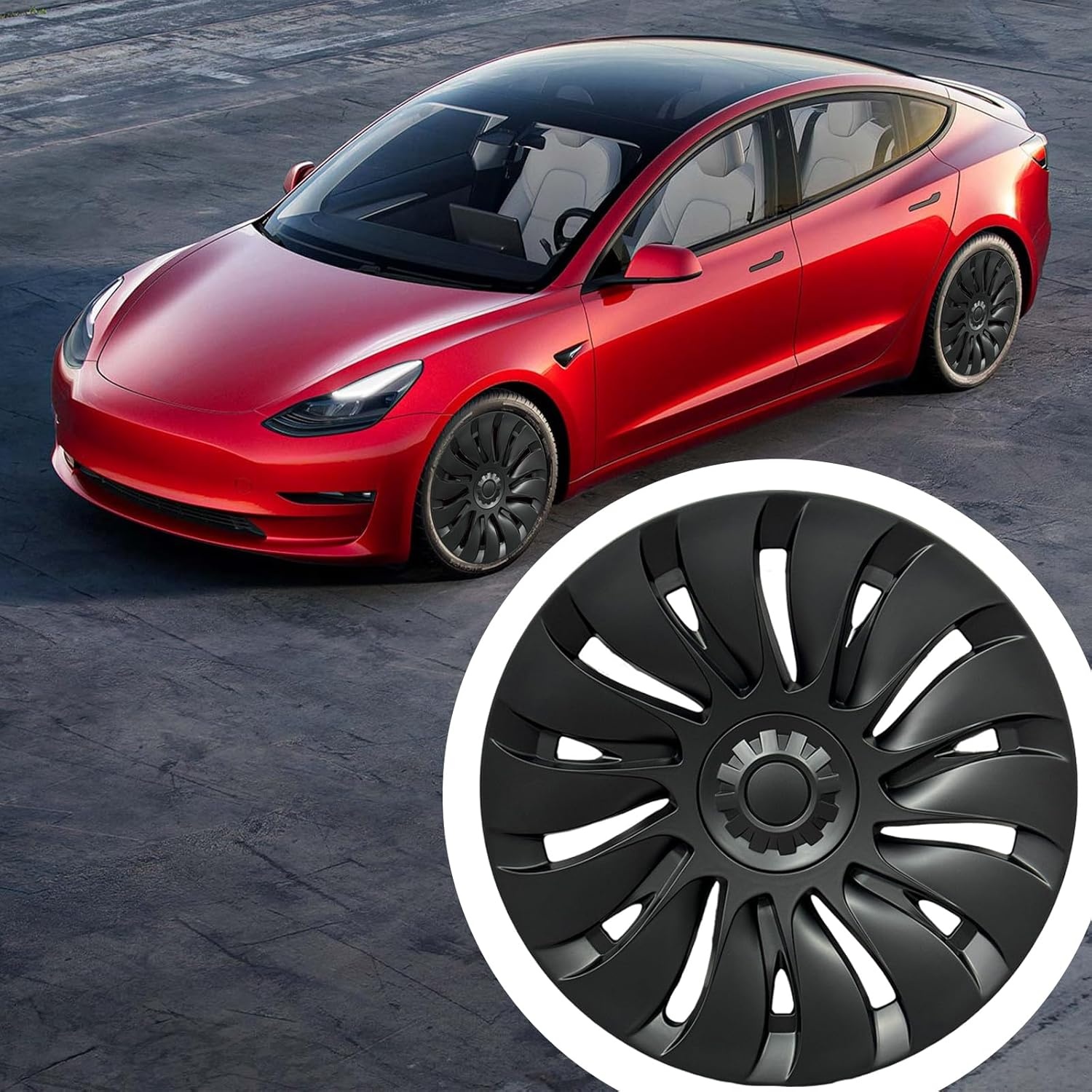 Teslula 19″ 20″ Uberturbine/Gemini Wheel Covers for Tesla Model Y