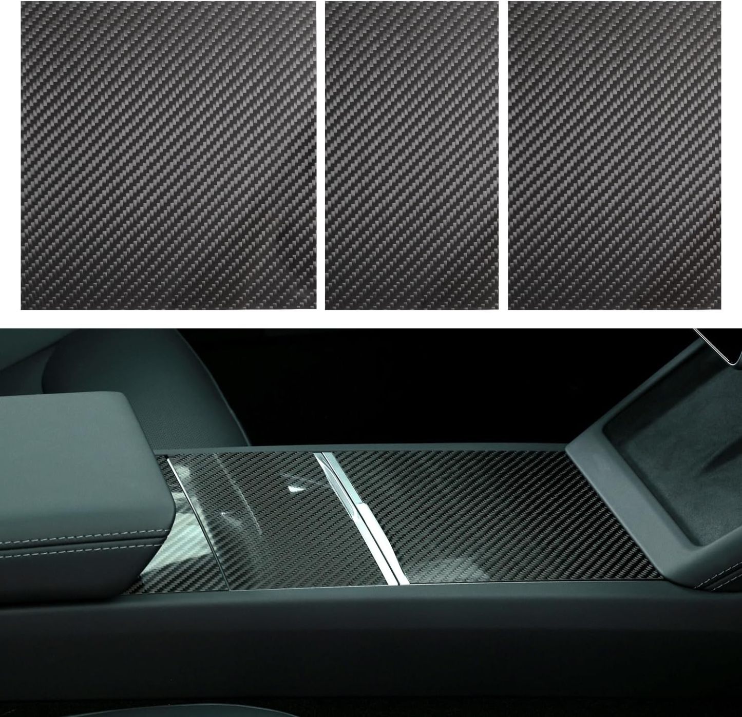 Teslula Real Carbon Console for Tesla Model 3 Highland - OEM Fit