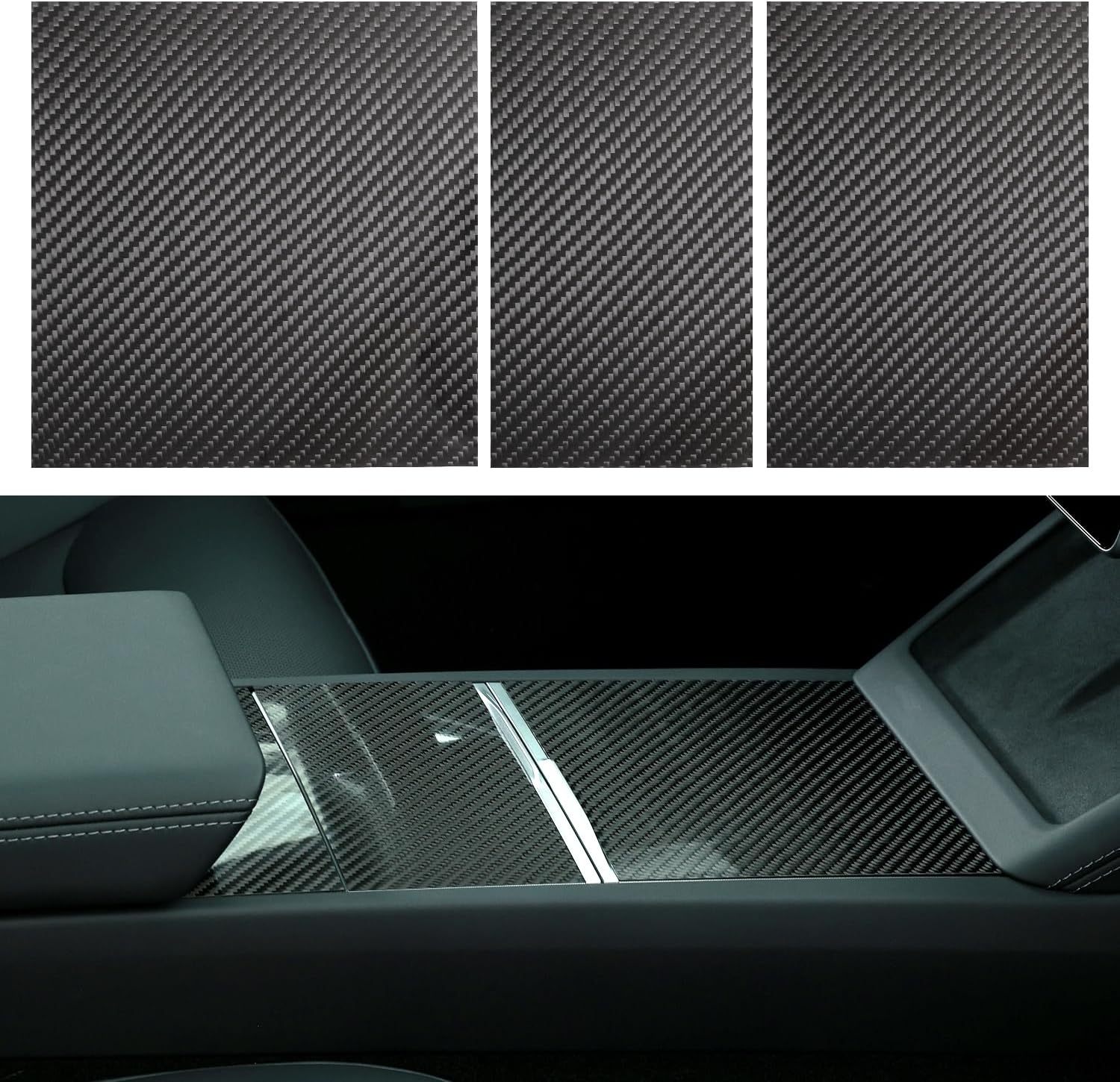 Teslula Real Carbon Console for Tesla Model 3 Highland - OEM Fit