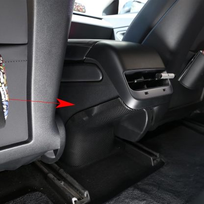 Teslula Model 3 / Y Backseat Center Console Base Cap-Carbon Fiber Mods