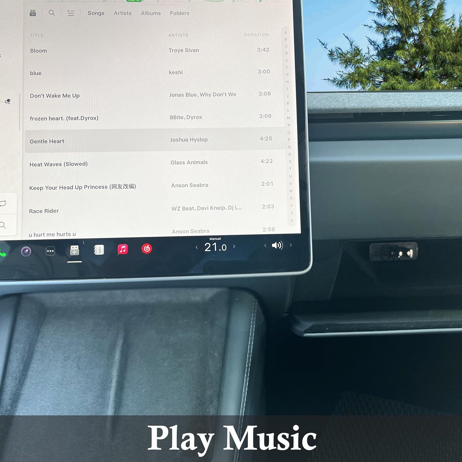 Teslula Glove Box USB Hub for Tesla Model 3/Y/Cybertruck - 4-Port Expansion