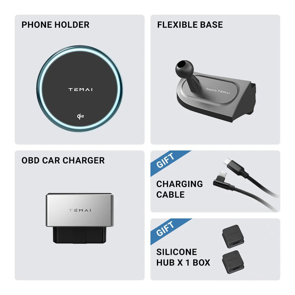 Teslula | Wireless Charging Phone Holder Mount for Tesla Model 3 Model Y
