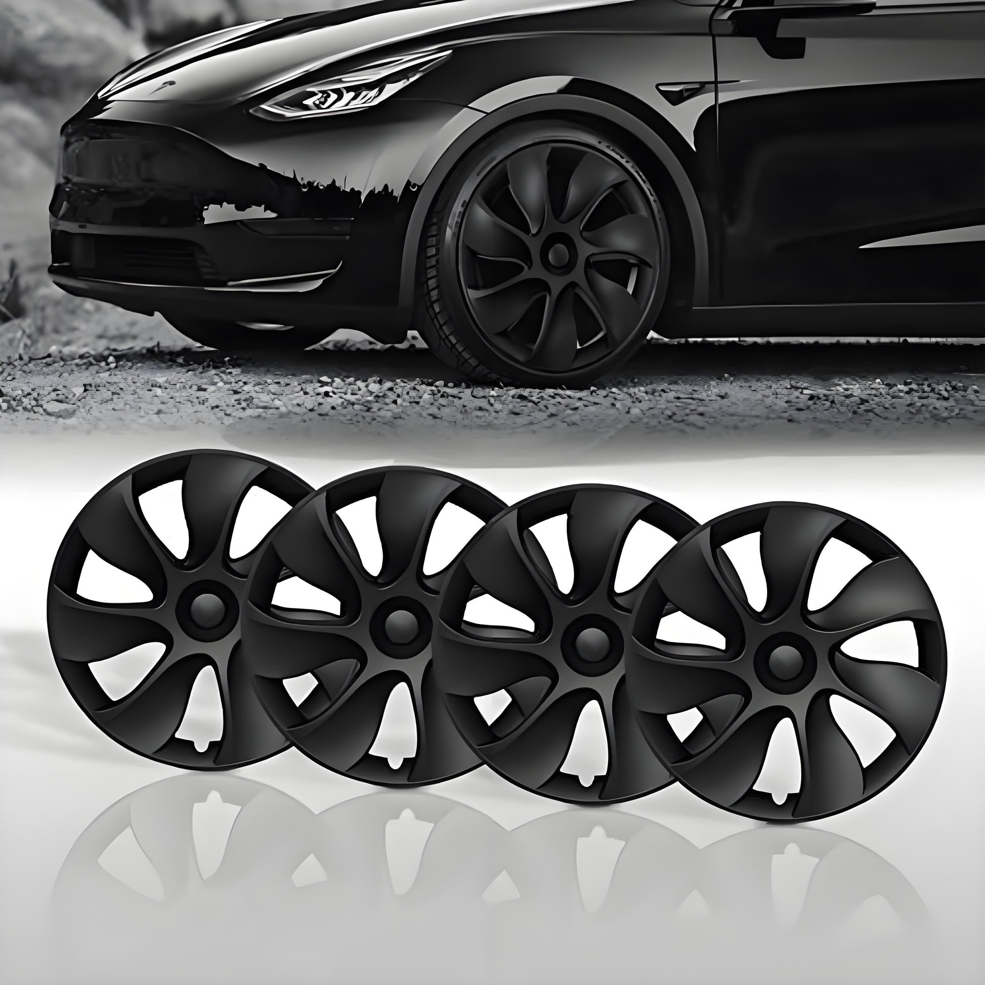 Teslula Blade Wheel Covers for Tesla Model 3/Y-Multi-Size Snap-On Set