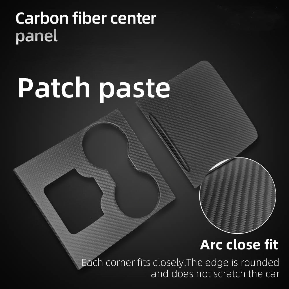 Teslula Real Carbon Console Wrap for Tesla Model 3/Y-Fingerprint Proof