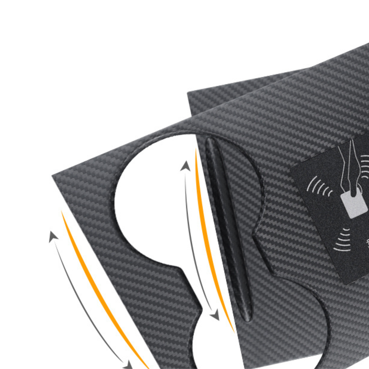 Teslula Real Carbon Console Wrap for Tesla Model 3/Y-Fingerprint Proof