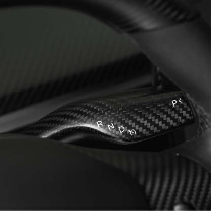 Teslula Model 3/Y Stalks Turn Signal Cover-Dry Carbon Fiber Interior Mods