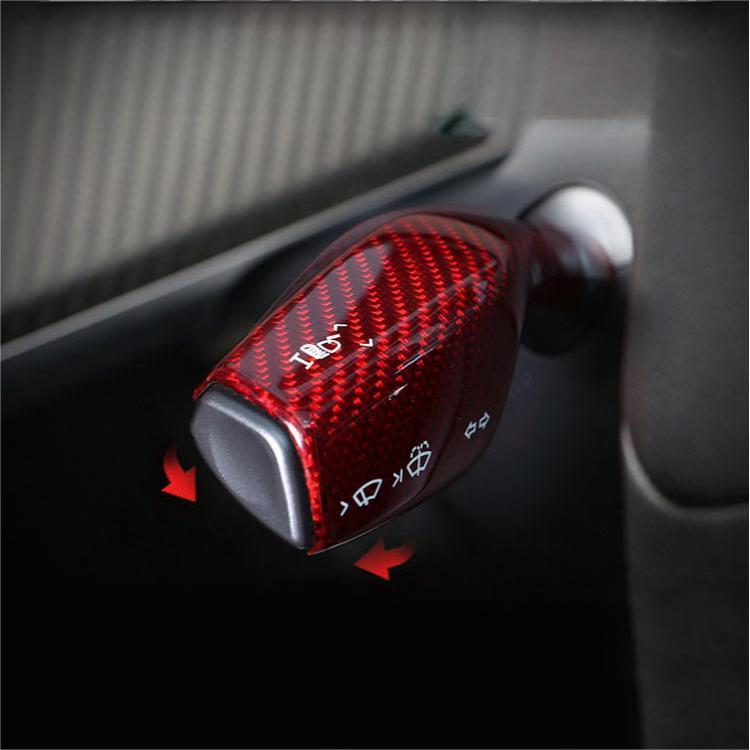 Teslula Model 3/Y Stalks Turn Signal Cover-Dry Carbon Fiber Interior Mods