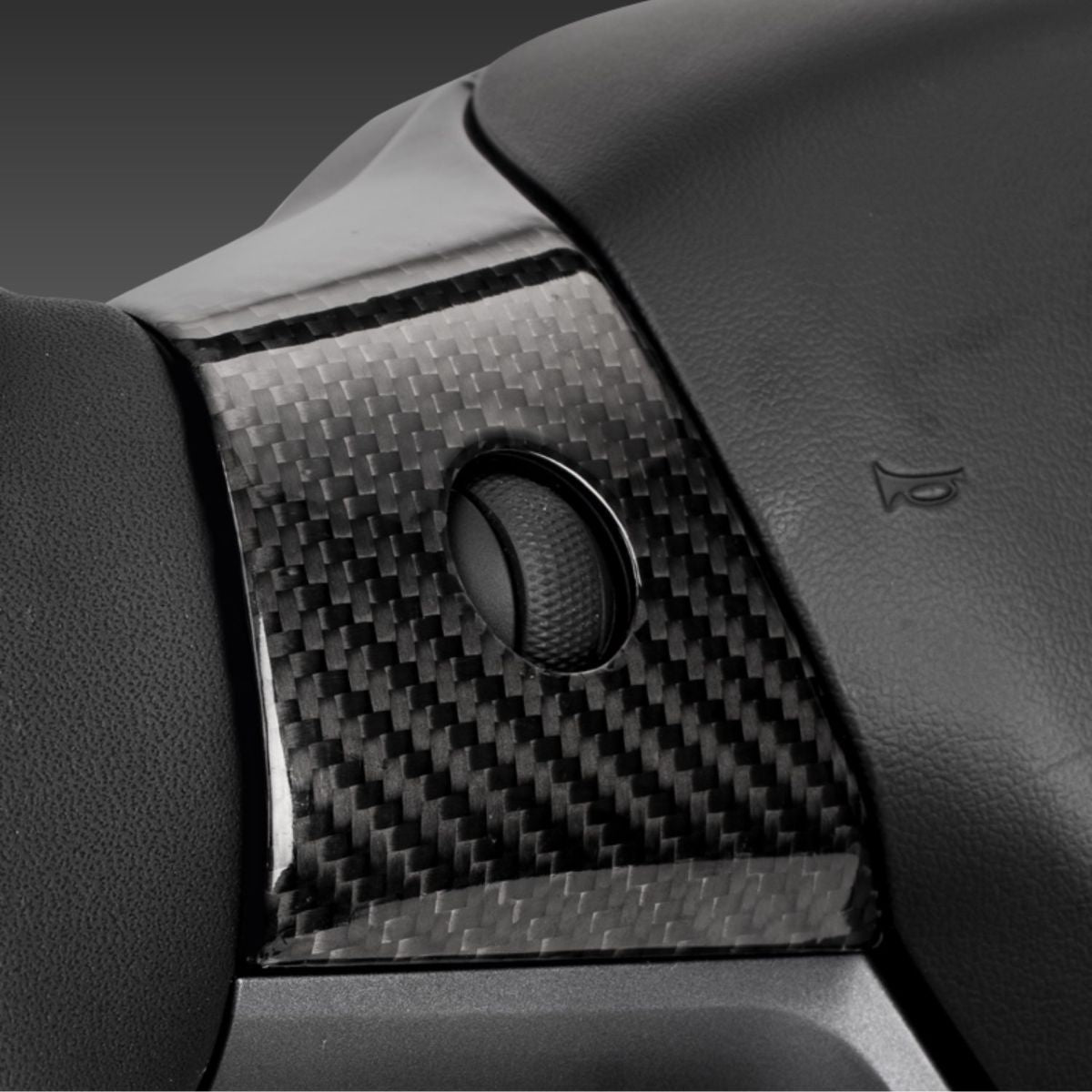 Teslula Carbon Steering Trim for Tesla Model 3/Y-Carbon Fiber Interior Mods