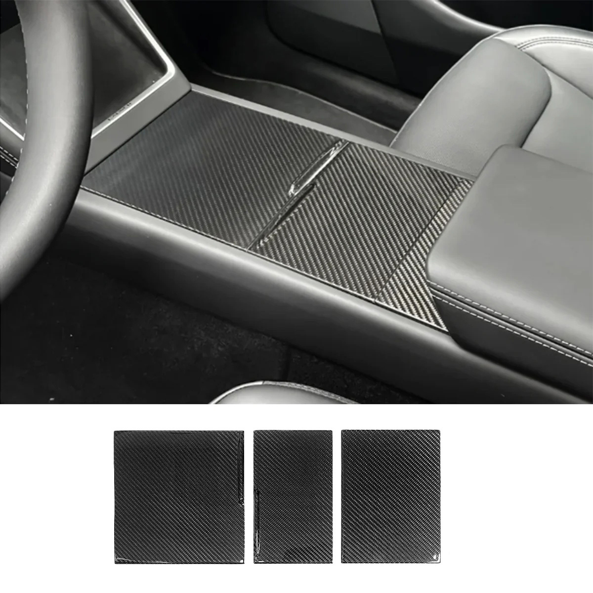 Teslula Carbon Center Panel for Model 3 Highland & Model Y Juniper