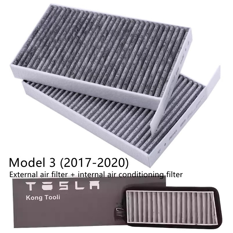 Teslula HEPA Carbon Air Filter for Tesla Model 3/Y - 5-Layer Purification