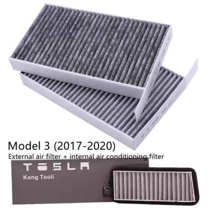 Teslula HEPA Carbon Air Filter for Tesla Model 3/Y - 5-Layer Purification