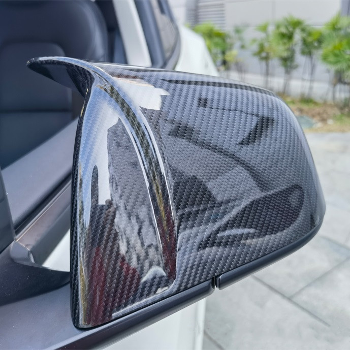 Teslula Carbon Mirror Caps for Tesla Model 3/Y - Carbon Fiber Exterior Mods