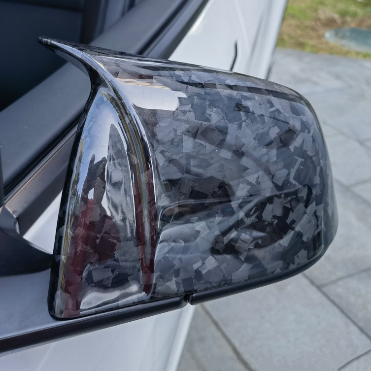 Teslula Carbon Mirror Caps for Tesla Model 3/Y - Carbon Fiber Exterior Mods