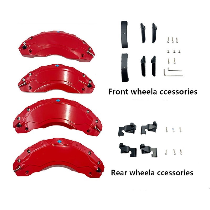 Teslula Cybertruck Brake Caliper Covers - Aerospace Red Aluminum Set