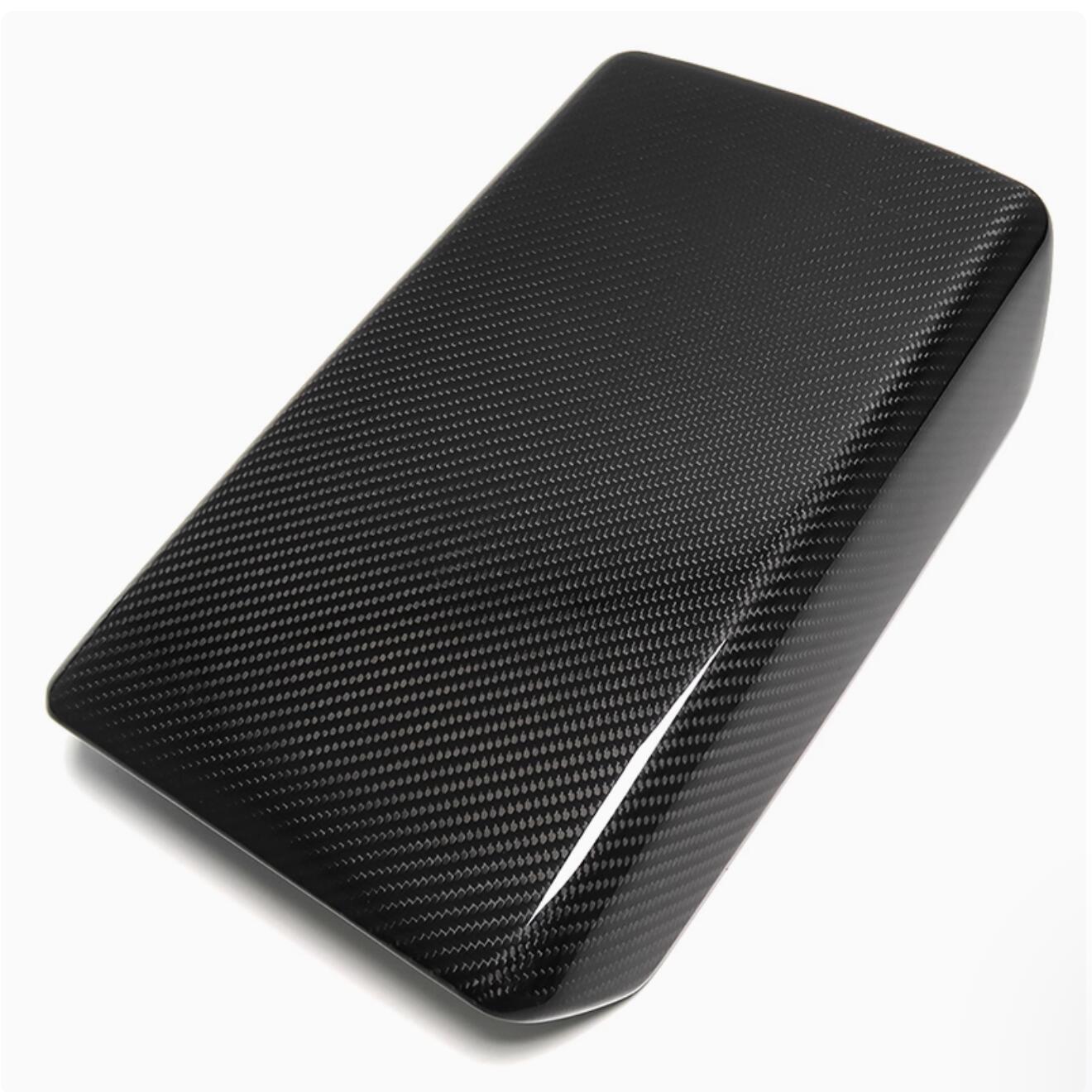 Teslula Model Y / 3 Armrest Cover - Dry Carbon Fiber Interior Mods