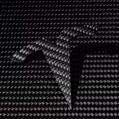 Teslula Carbon Fiber Emblem Set for Tesla Model 3/Y-Front & Rear Badge